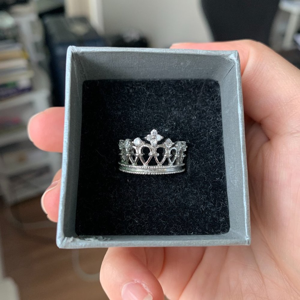 Sterling silver Crown ring